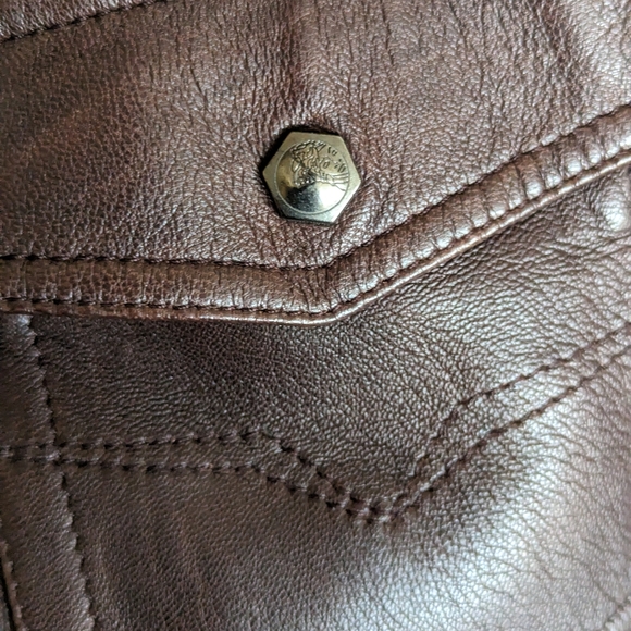 ✅💯VERSACE JEANS COUTURE LEATHER JACKET - Picture 12 of 15